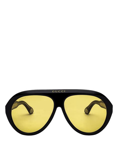 gucci yellow lens glasses